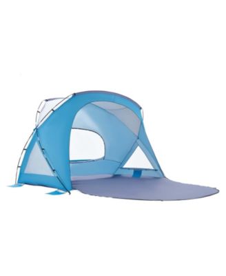 6-Person Beach Tent Sun Shelter with UPF 50 Plus Canopy and Mesh Windows