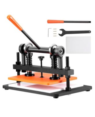 Manual Leather Cutting Machine with 14.2 x 10.2 in Embossing Plate
