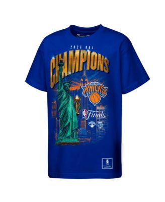 Big Boys and Girls Blue New York Knicks Lady Liberty T-Shirt