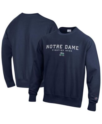 Men's Navy Notre Dame Fighting Irish Relentless Reverse Weave Sweatshirt