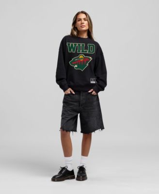 Women's Black Minnesota Wild Core Oversized Sweatshirt