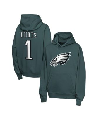 Big Boys and Girls Jalen Hurts Midnight Green Philadelphia Eagles Name & Number Club Fleece Hoodie