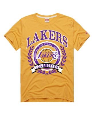 Men's and Women's Gold Los Angeles Lakers Crest Tri-Blend T-Shirt