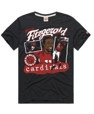 Men's and Women's Larry Fitzgerald Charcoal Arizona Cardinals Classic Illustration Tri-Blend T-Shirt