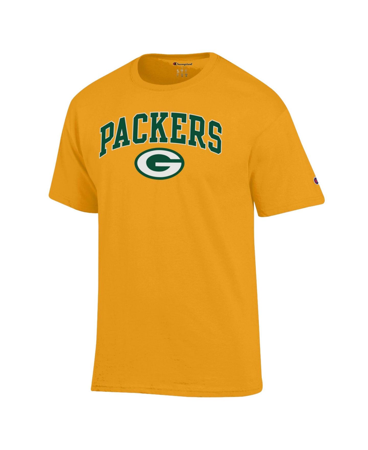 Мужская футболка Champion Gold Green Bay Packers Arch Over Logo — фото 3