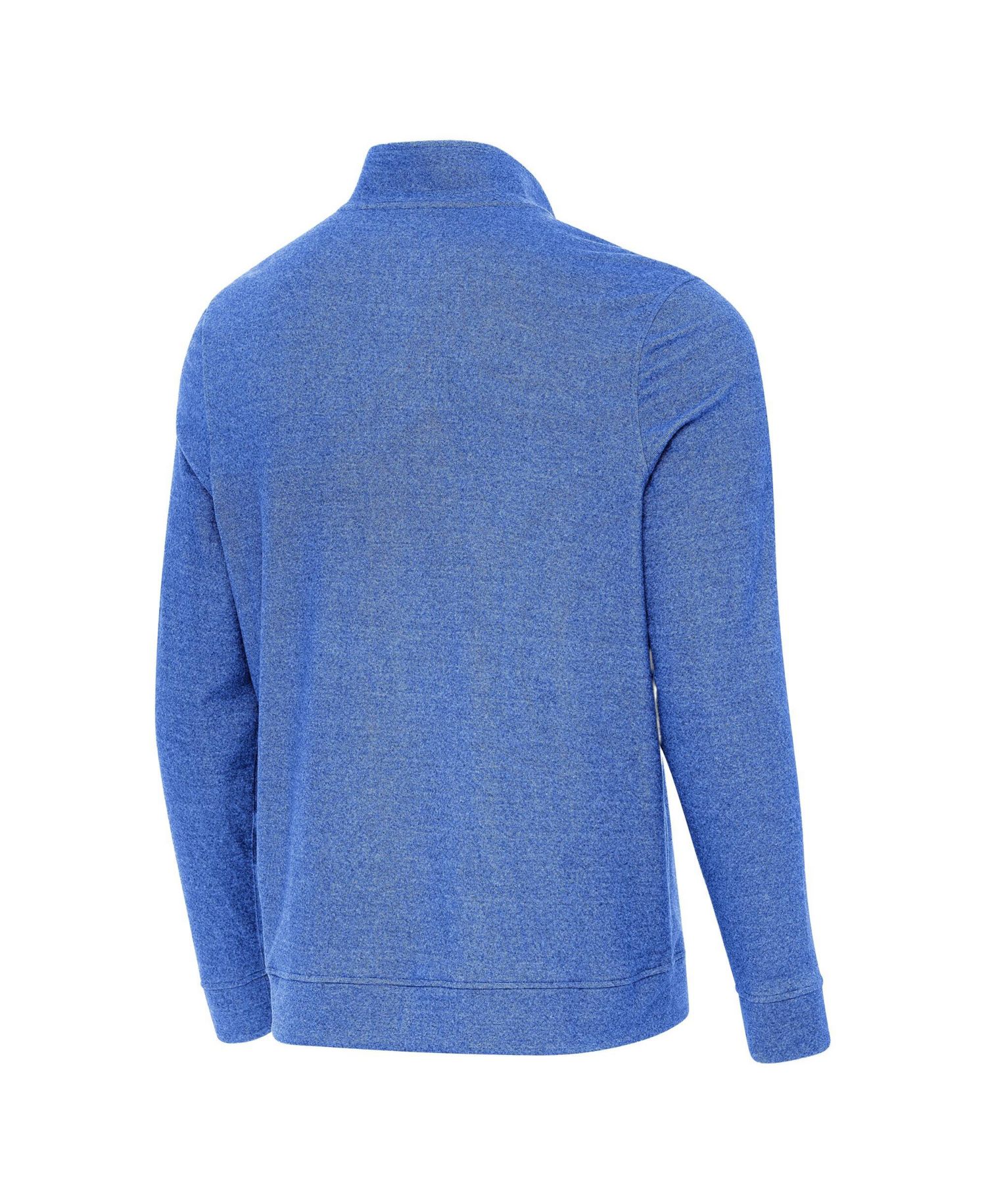 Men's Heather Royal Los Angeles Dodgers Back-to-Back World Series s Subtle Quarter-Zip Pullover Sweatshirt
