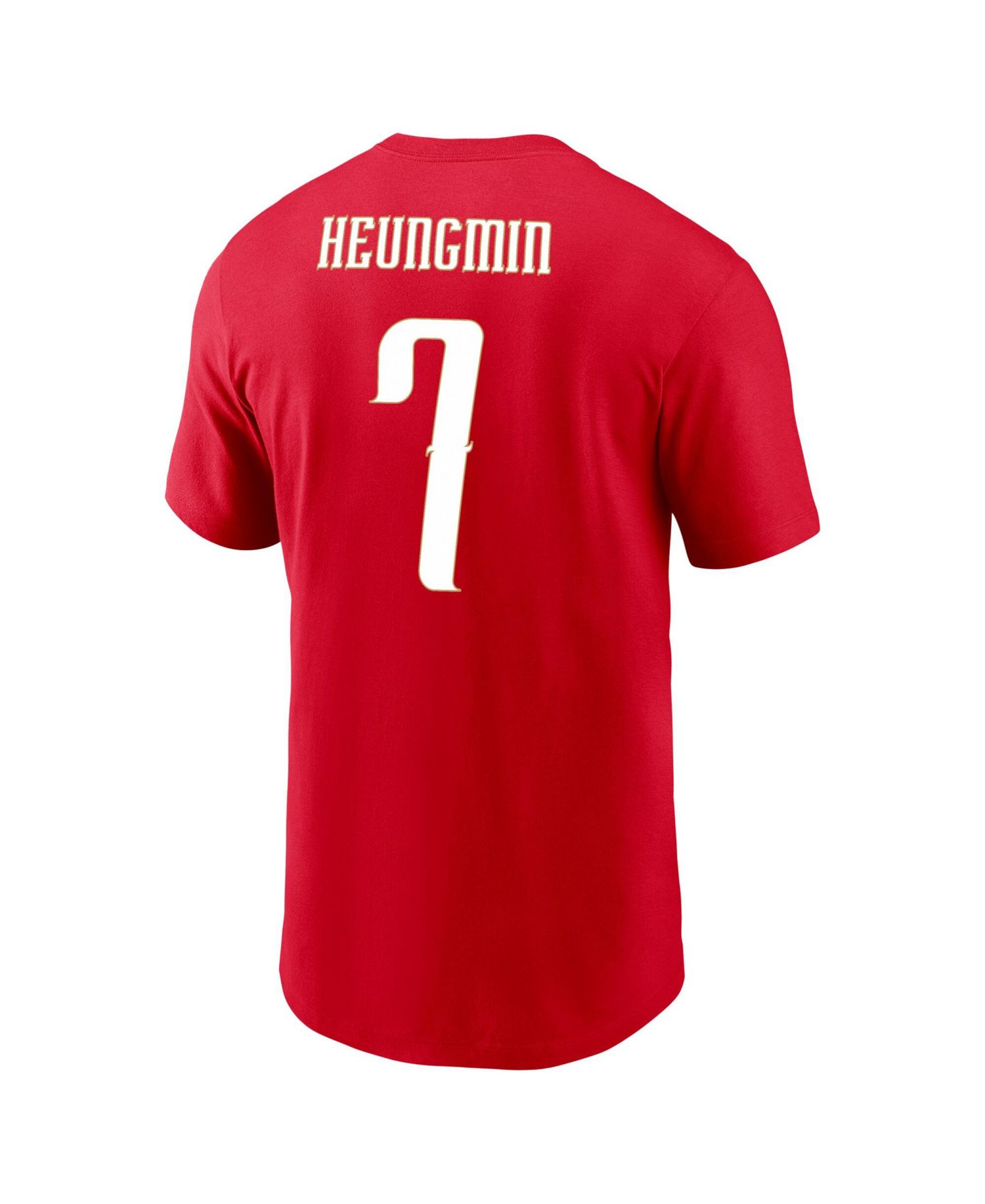 Men's Son Heung-Min Red South Korea National Team Name & Number T-Shirt