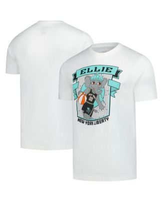 Men's and Women's White New York Liberty Ellie Mascot Established T-Shirt