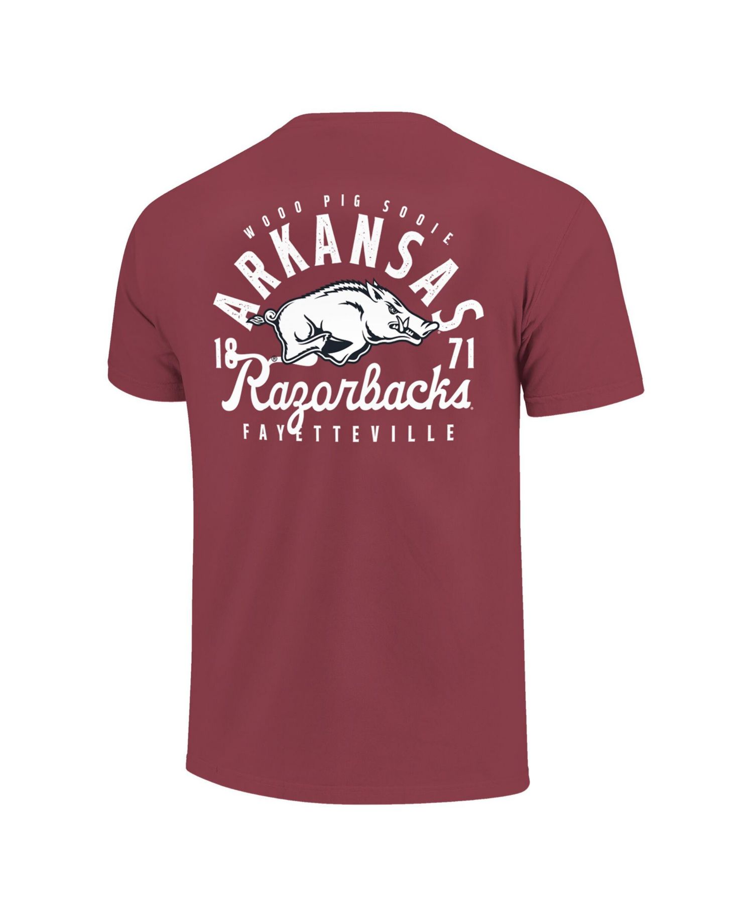 Big Boys and Girls Cardinal Arkansas Razorbacks Comfort Colors Mascot Overlay T-Shirt