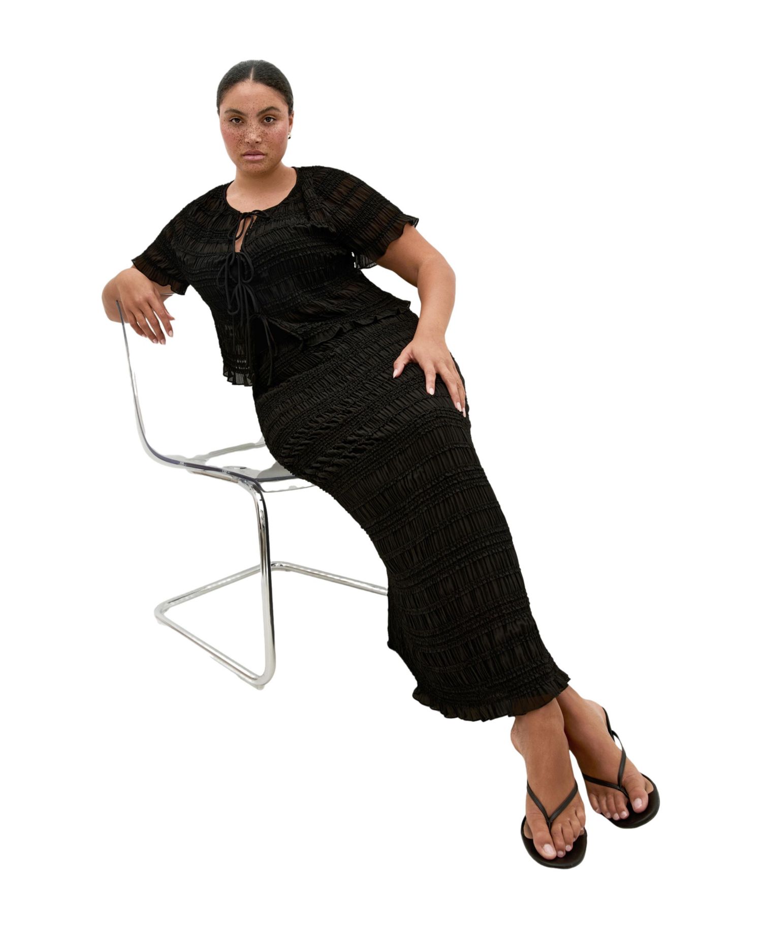 Women's Plus Size Emelia Shirred Top
