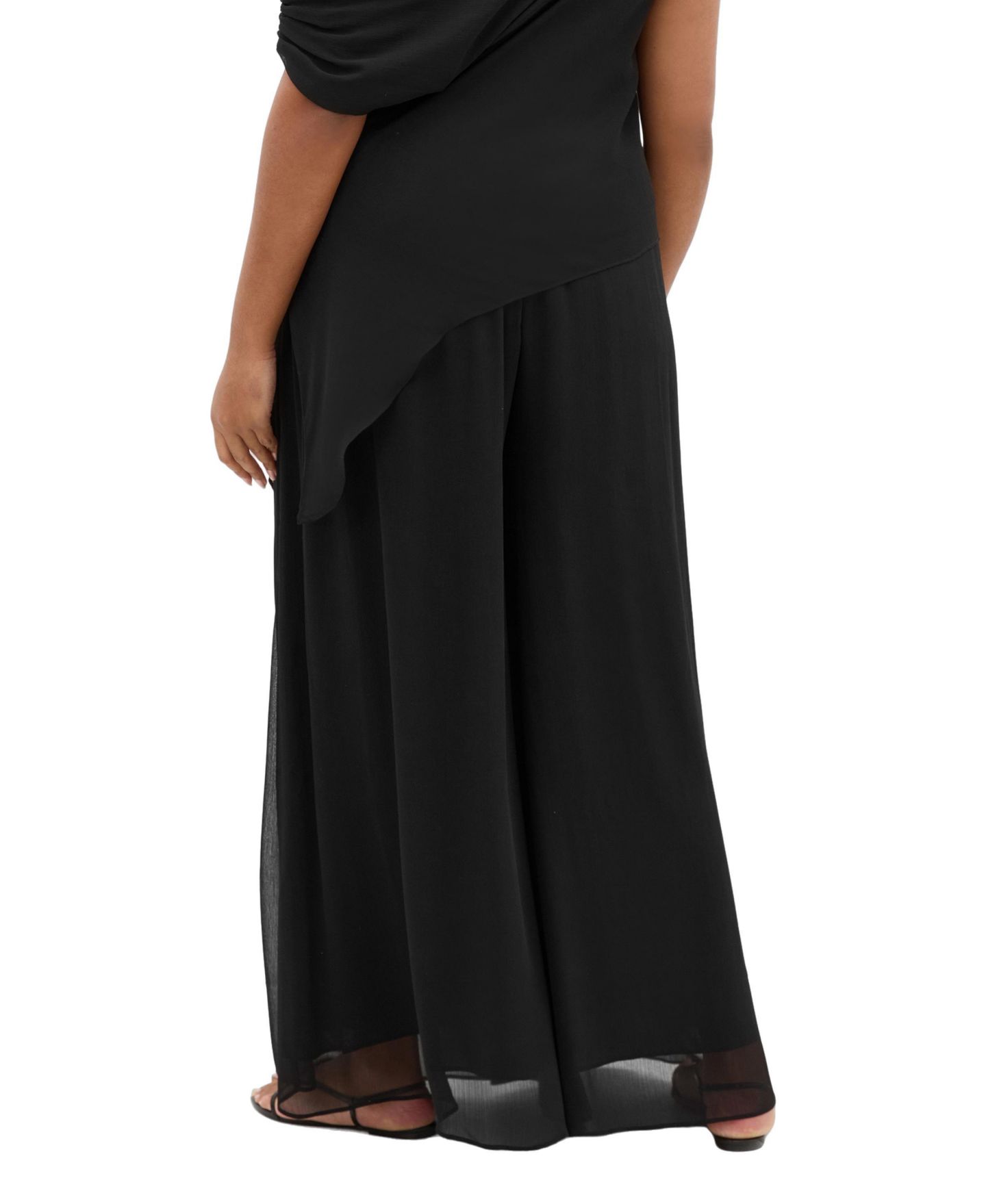 Женские брюки CITY CHIC Plus Size Skyla High-Rise Pull-On Wide-Leg, цвет: Чёрный — фото 2