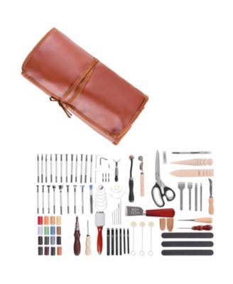 Leather Working Tools Kit, 92-Piece Leather Craft Set with Storage Bag