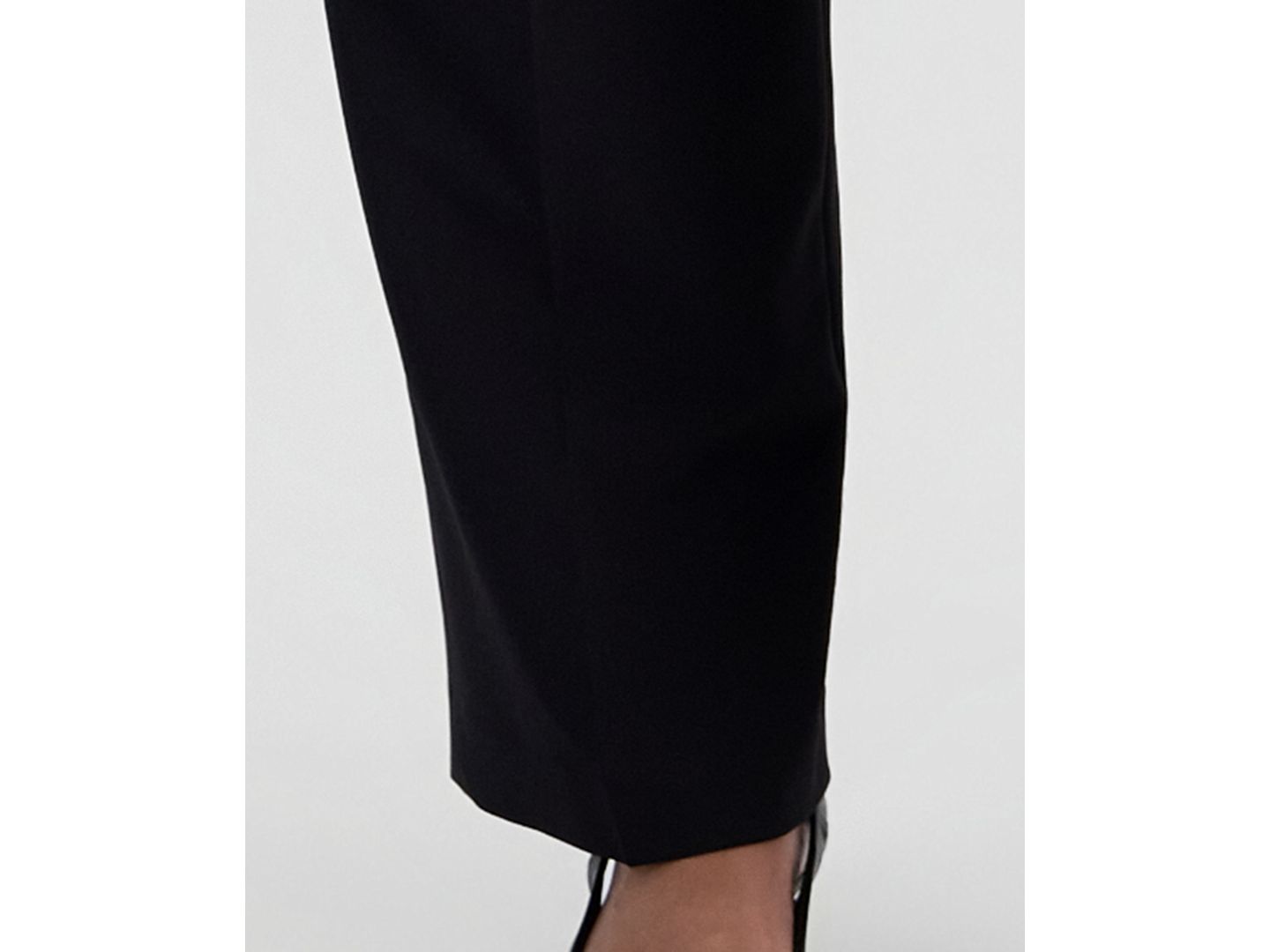 Женский комплект Le Suit Plus Size Kate Two-Button Contrast Piping Jacket and Pants, 2-Piece Suit, цвет: Чёрный / Ванильный ледяной — фото 3