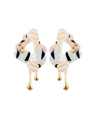 Molten Drip Artistic Sculptural Statement Earrings