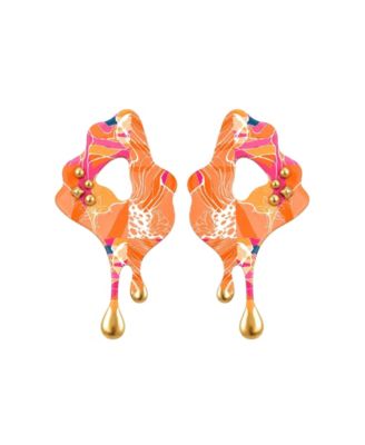 Molten Drip Artistic Sculptural Statement Earrings