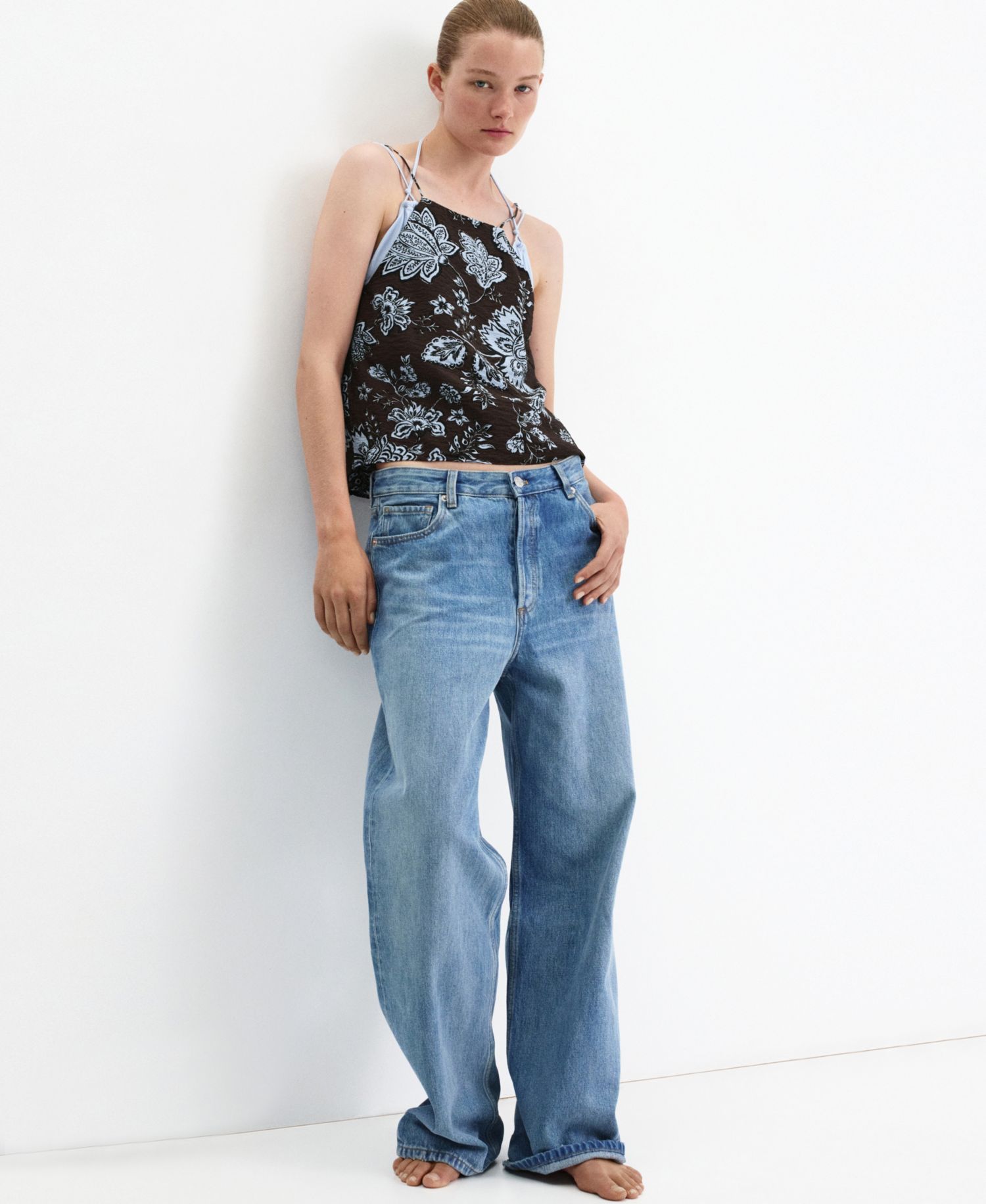Women's Floral-Print Halter Top