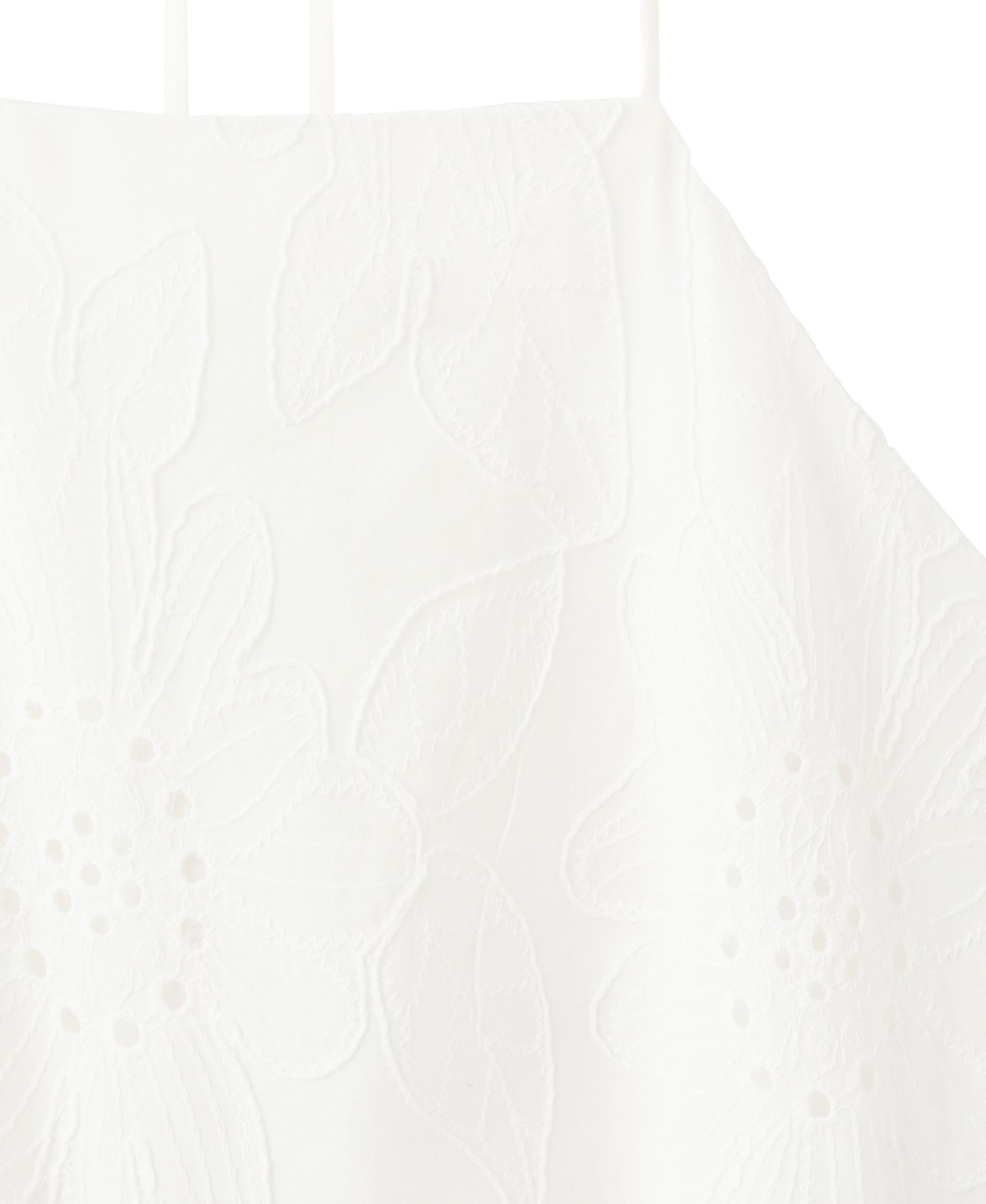 Women's Openwork-Embroidery Halter A-Line Cotton Dress