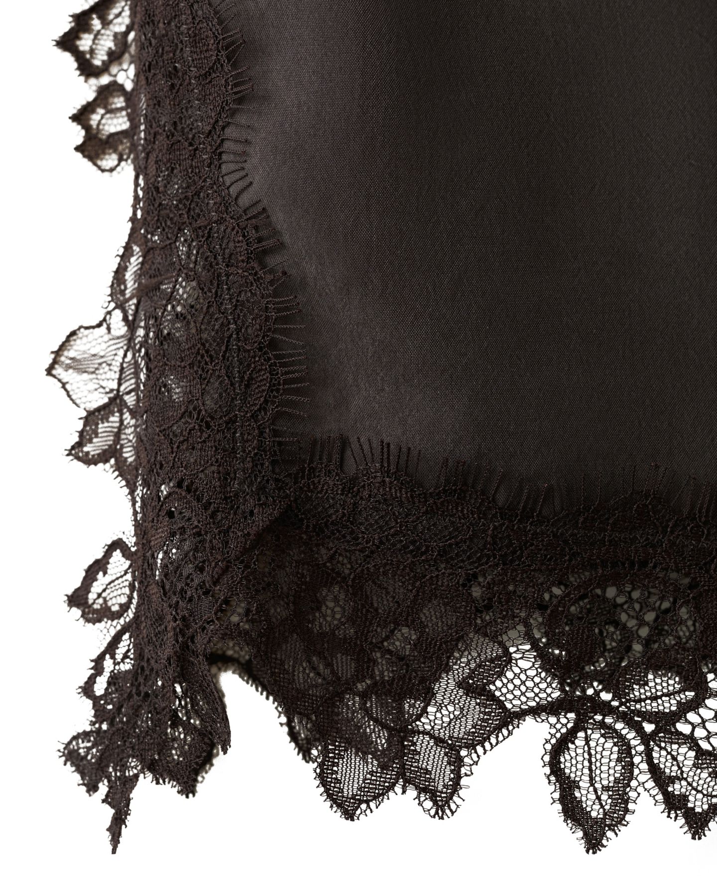Женский топ Mango Satin-Lace Square Neck Camisole, цвет: Коричневый — фото 2