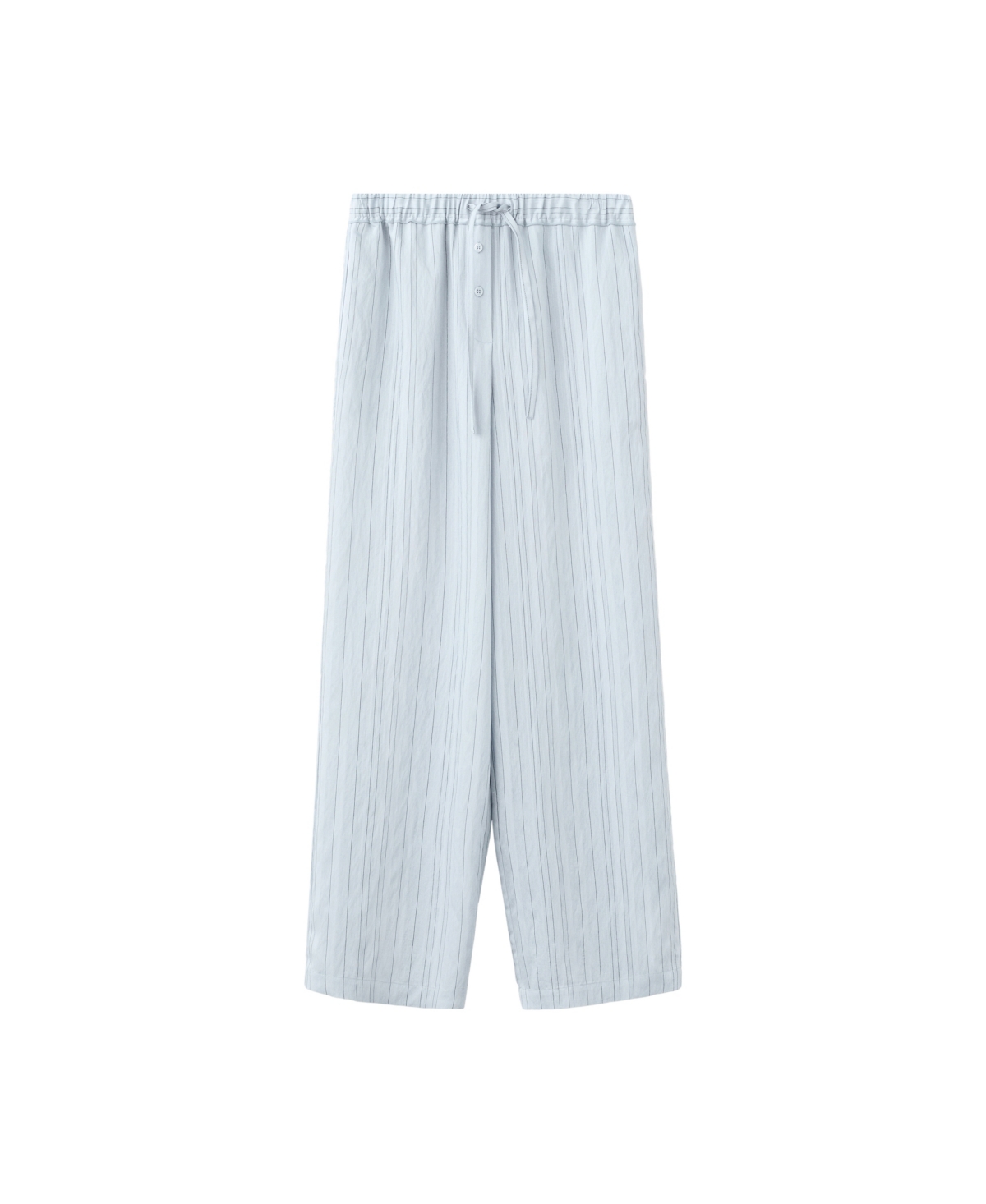 Mango Women's Wide-leg Striped Pants In Blue