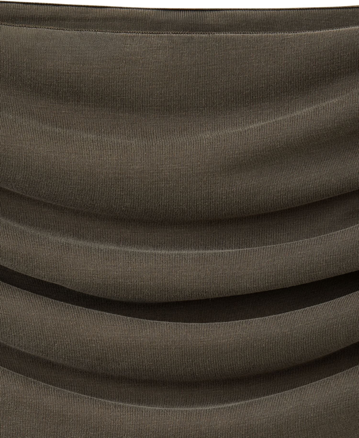Women's Asymmetric Bandeau Ruched Midi Dress
