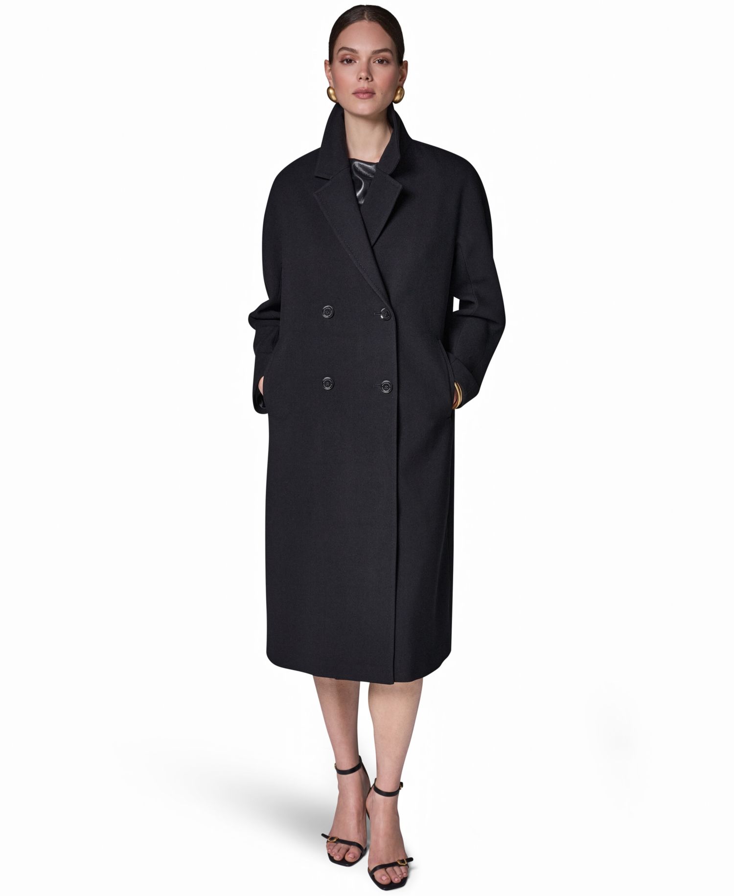Women's Double-Breasted Lined Rain Coat