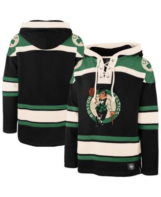 Men's Black Boston Celtics Logo Superior Lacer Hoodie