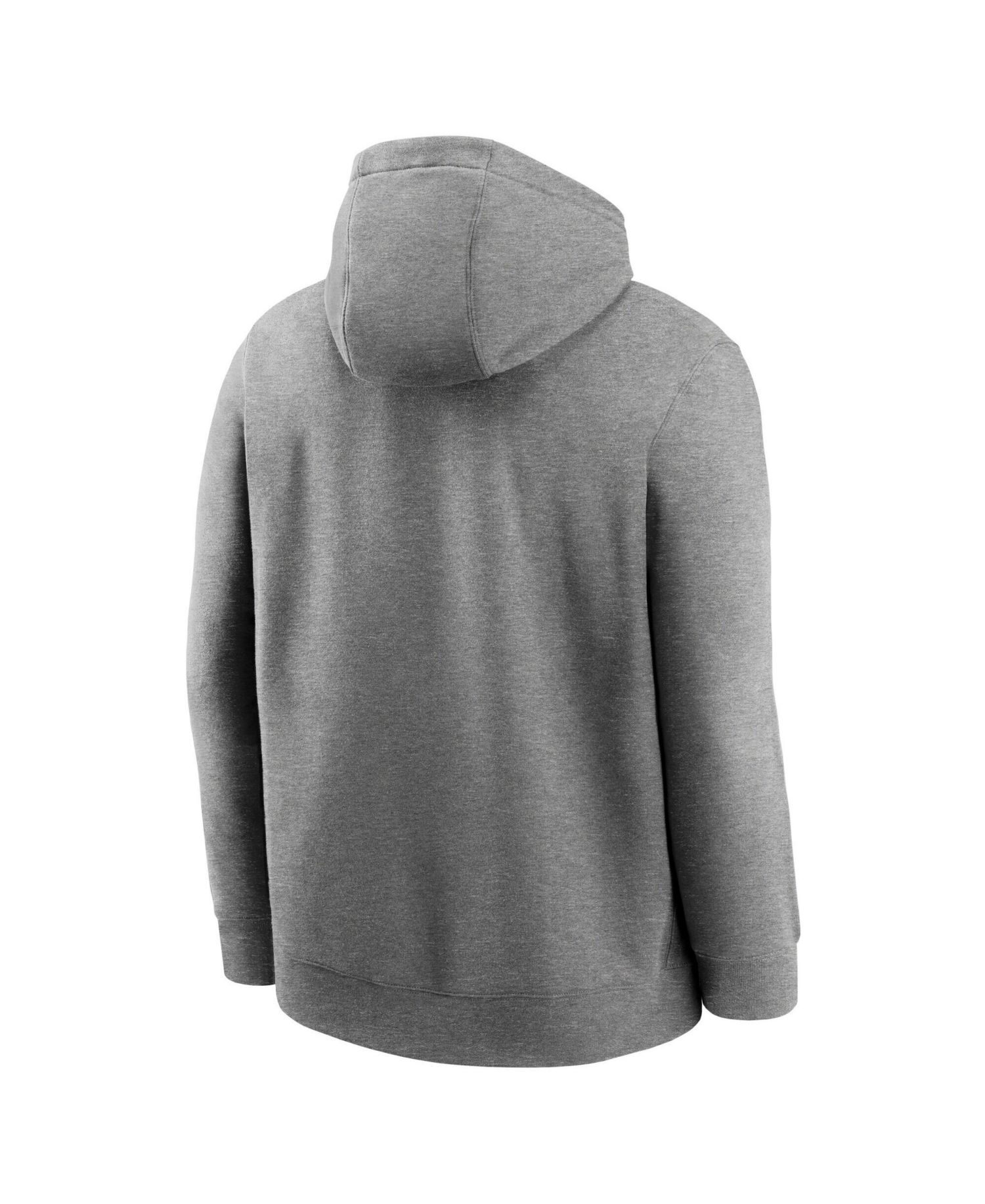 Men's Heather Gray Michigan Wolverines Primetime Alternate Logo Club Fleece Pullover Hoodie