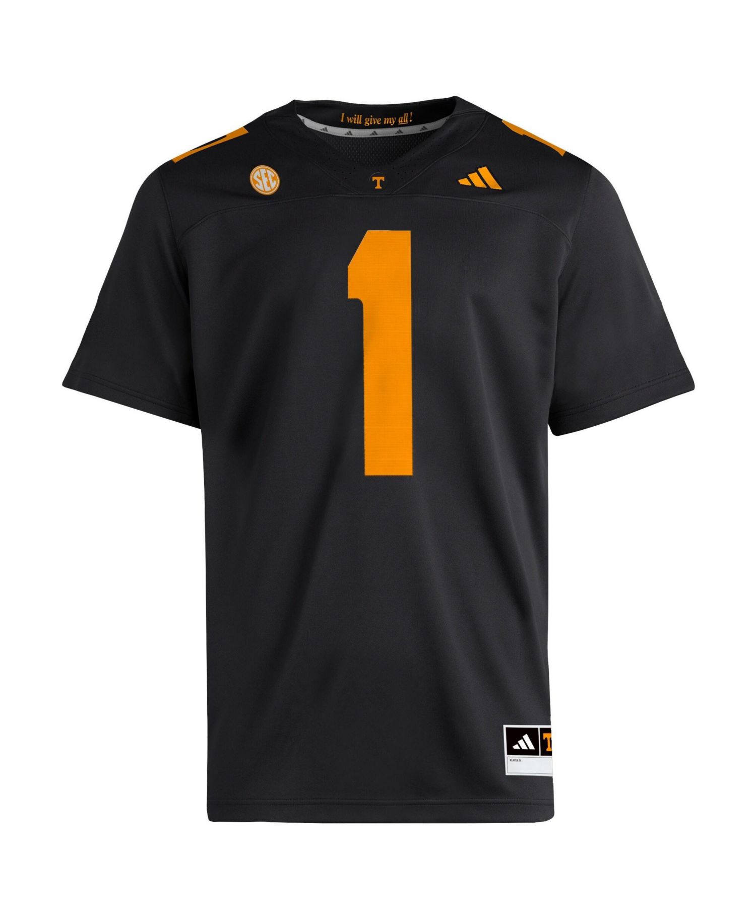 Men's Black Tennessee Volunteers Premier Jersey