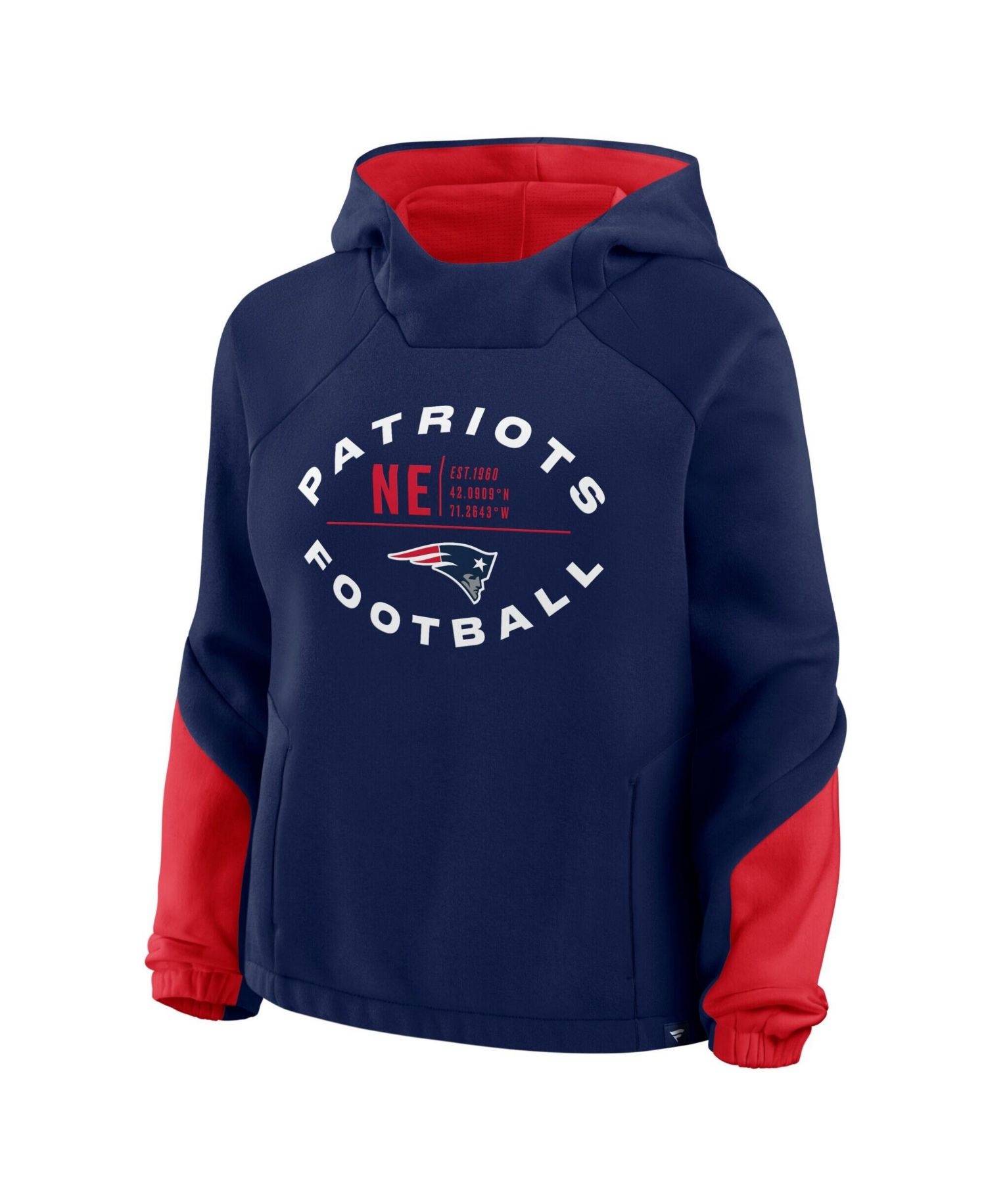 Women's New England Patriots Redzone Bubble Screen Oversized Pullover Hoodie