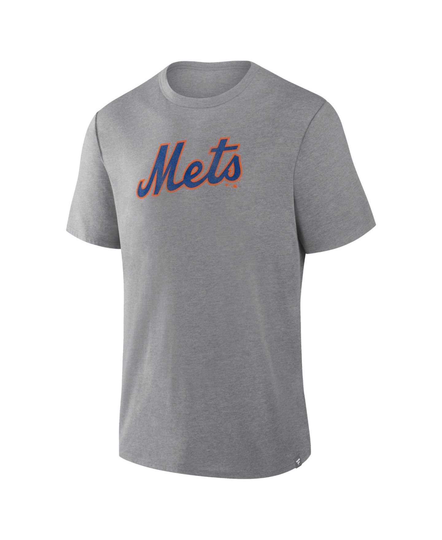 Мужская футболка Fanatics Heather Gray New York Mets Play Tribute Tri-Blend — фото 2