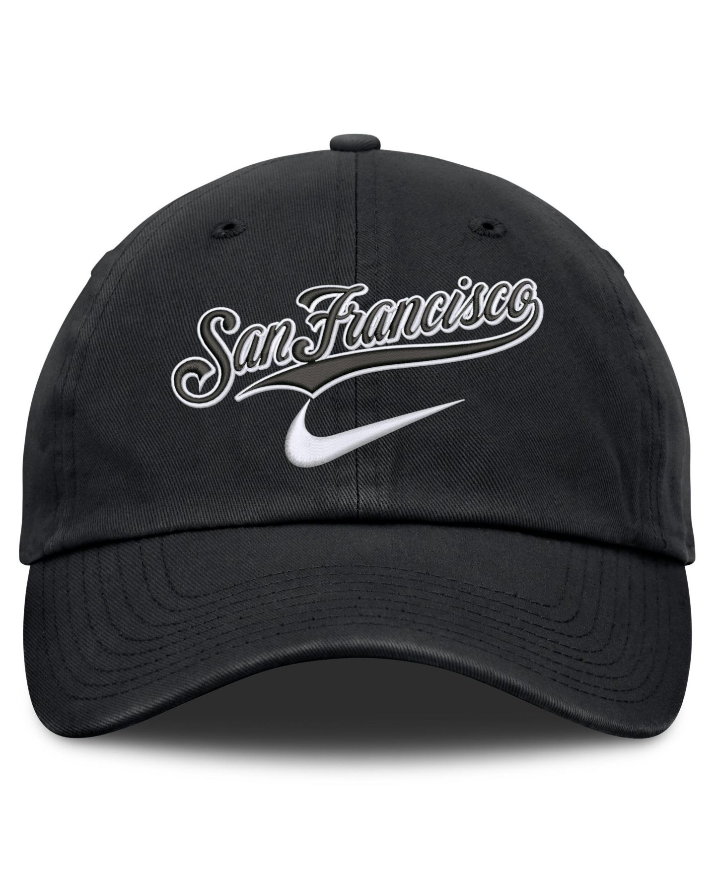 Мужская кепка Nike Black San Francisco Giants Primetime Club Adjustable Hat — фото 2