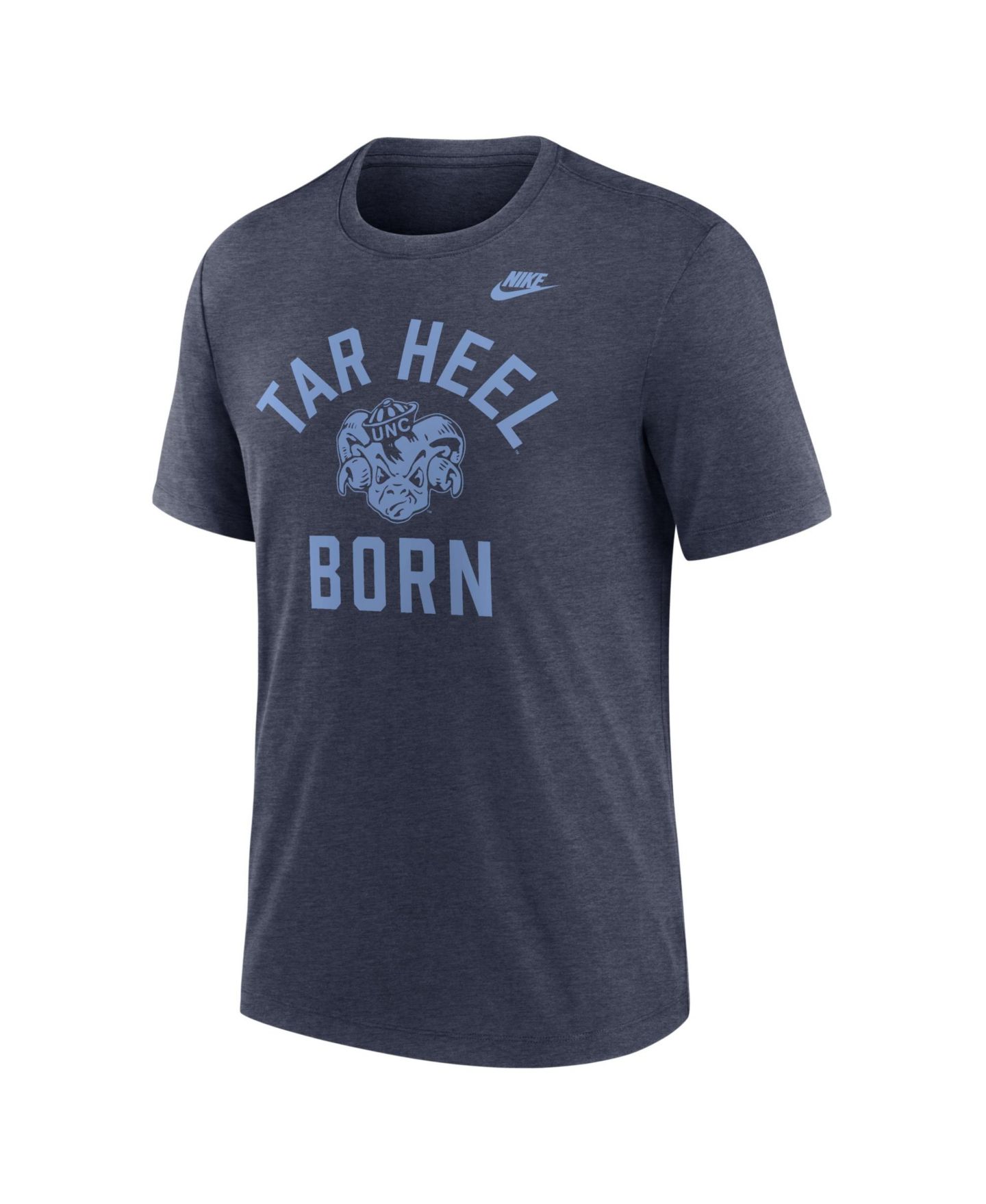 Мужские футболки Nike Heather Navy North Carolina Tar Heels Legacy Mantra Tri-Blend — фото 2