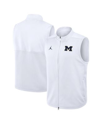 Men's White Michigan Wolverines Primetime Victory Therma-FIT Full-Zip Vest