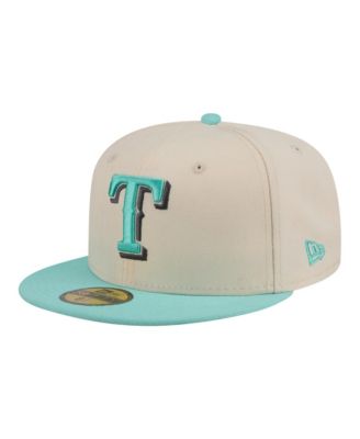 Men's Light Beige/Turquoise Texas Rangers Two-Tone Color Pack 59FIFTY Fitted Hat