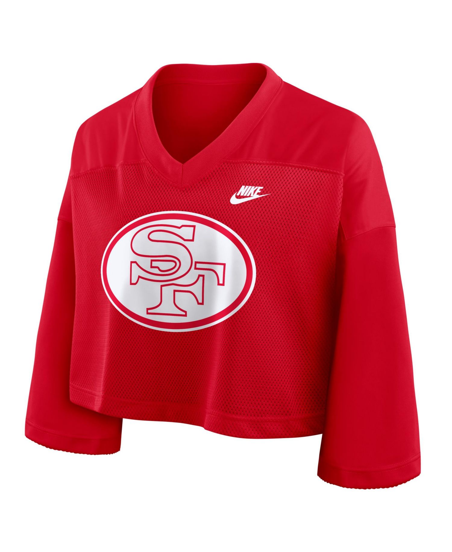 Women's Rewind San Francisco 49ers Mesh-Cropped Jersey