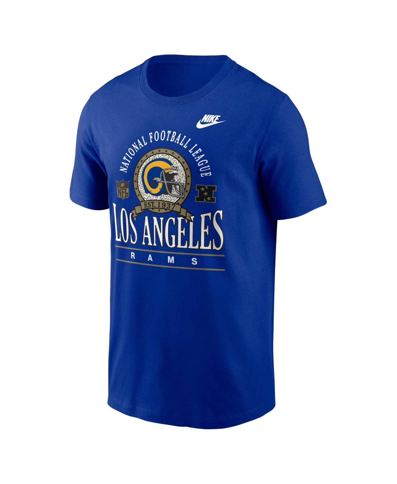 Men's Royal Los Angeles Rams Rewind Team Spirit Essential Cotton T-Shirt