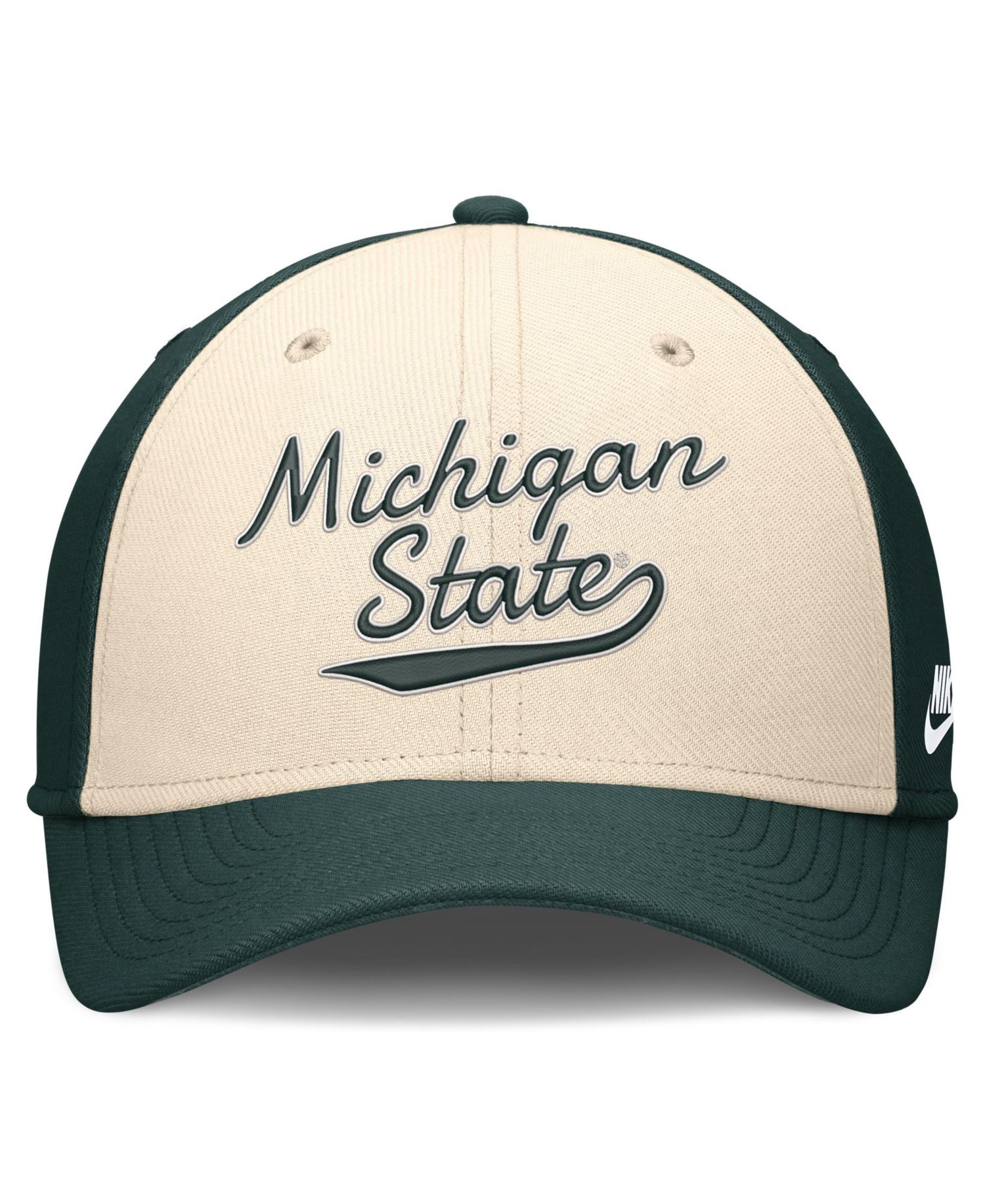 Men's Natural/Forest Green Michigan State Spartans Legacy Swooshflex Dri-FIT Hat