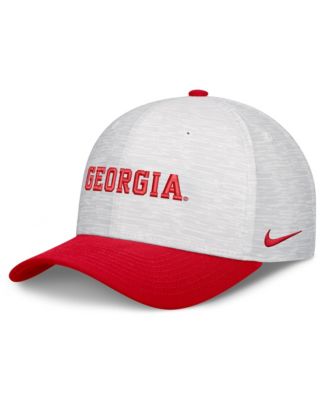 Men's and Women's White/Red Georgia Bulldogs Primetime Rise Adjustable Hat