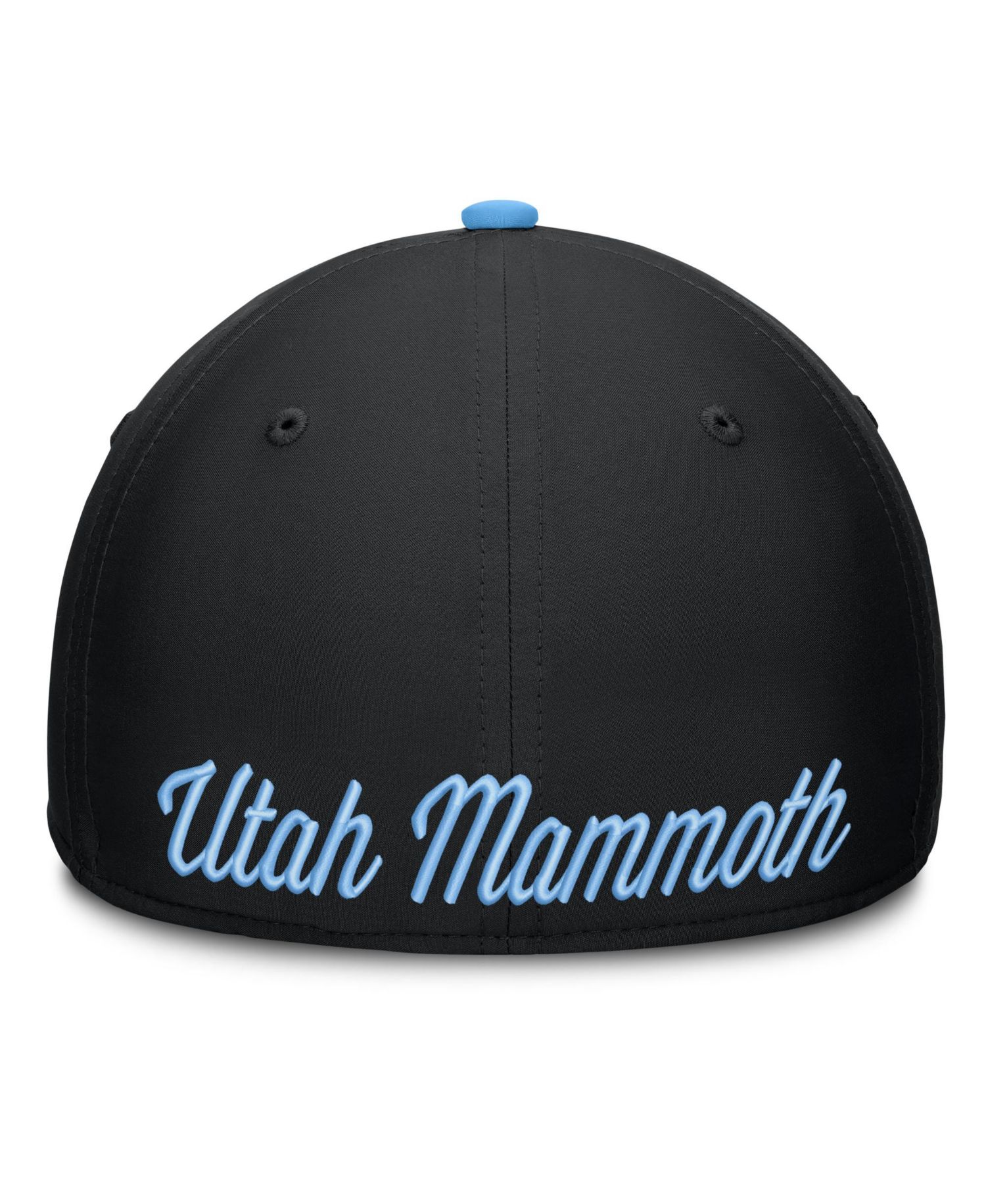 Men's Black/Light Blue Utah Mammoth Flex Fit Hat