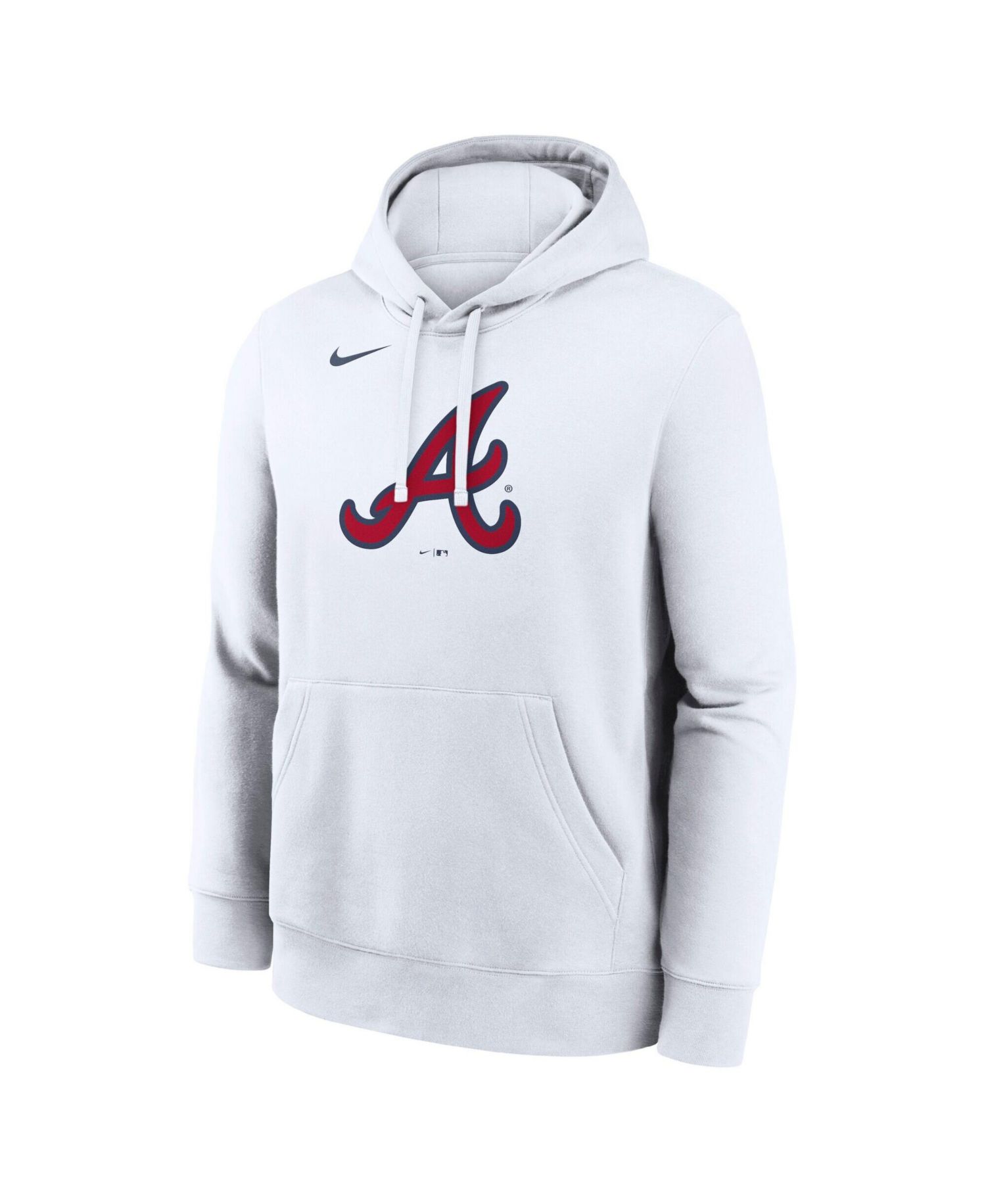Men's White Atlanta Braves Logo Club Hoodie
