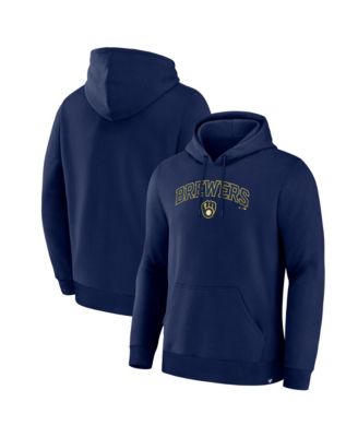Men's Navy Milwaukee Brewers Lock-Up Legacy Hoodie