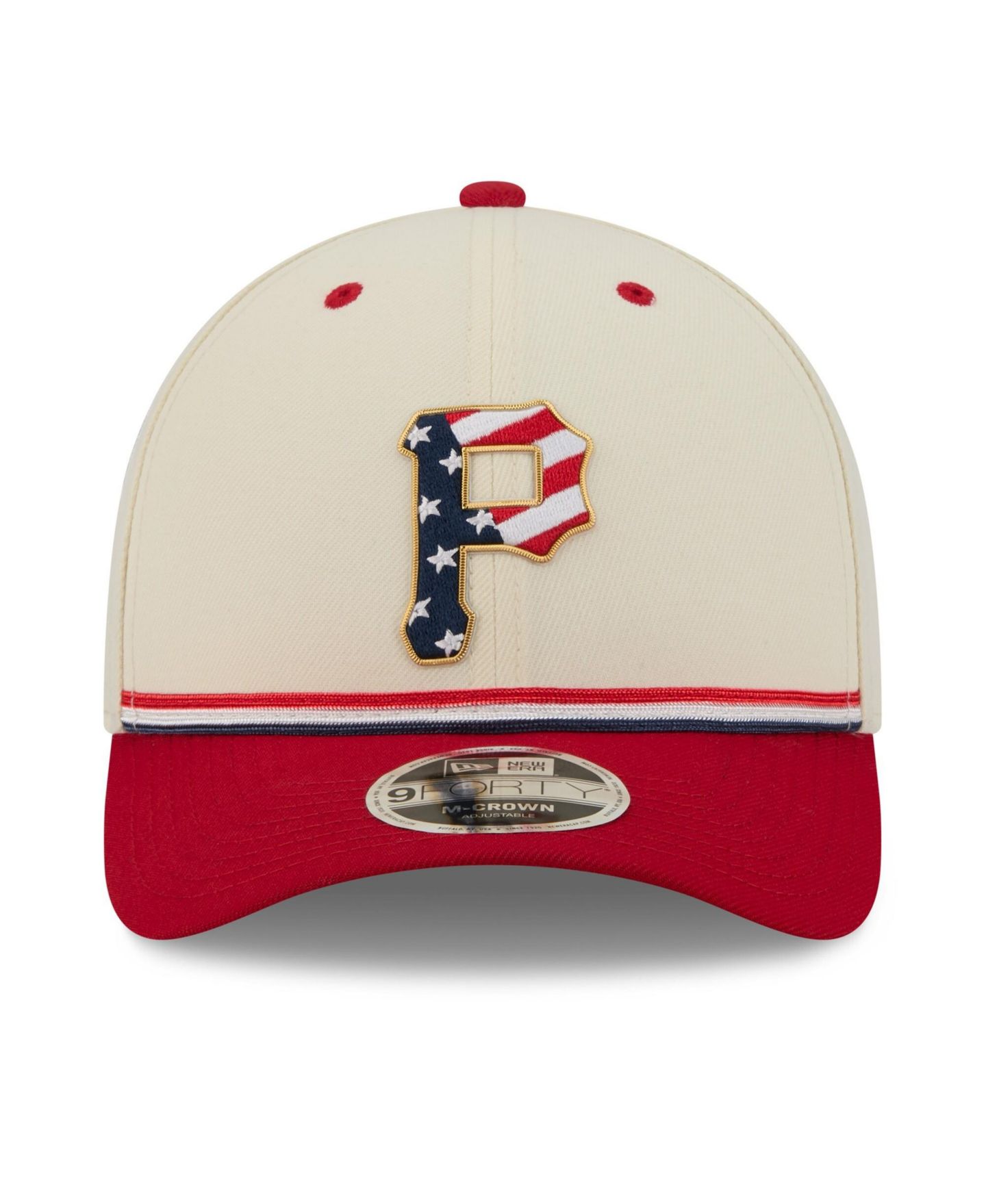 Детская кепка New Era Cream/Red Pittsburgh Pirates USA 250 9FORTY M-Crown Adjustable Hat — фото 2