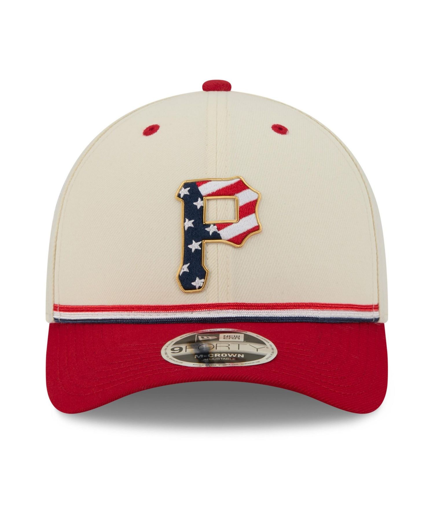 Big Boys and Girls Cream/Red Pittsburgh Pirates USA 250 9FORTY M-Crown Adjustable Hat