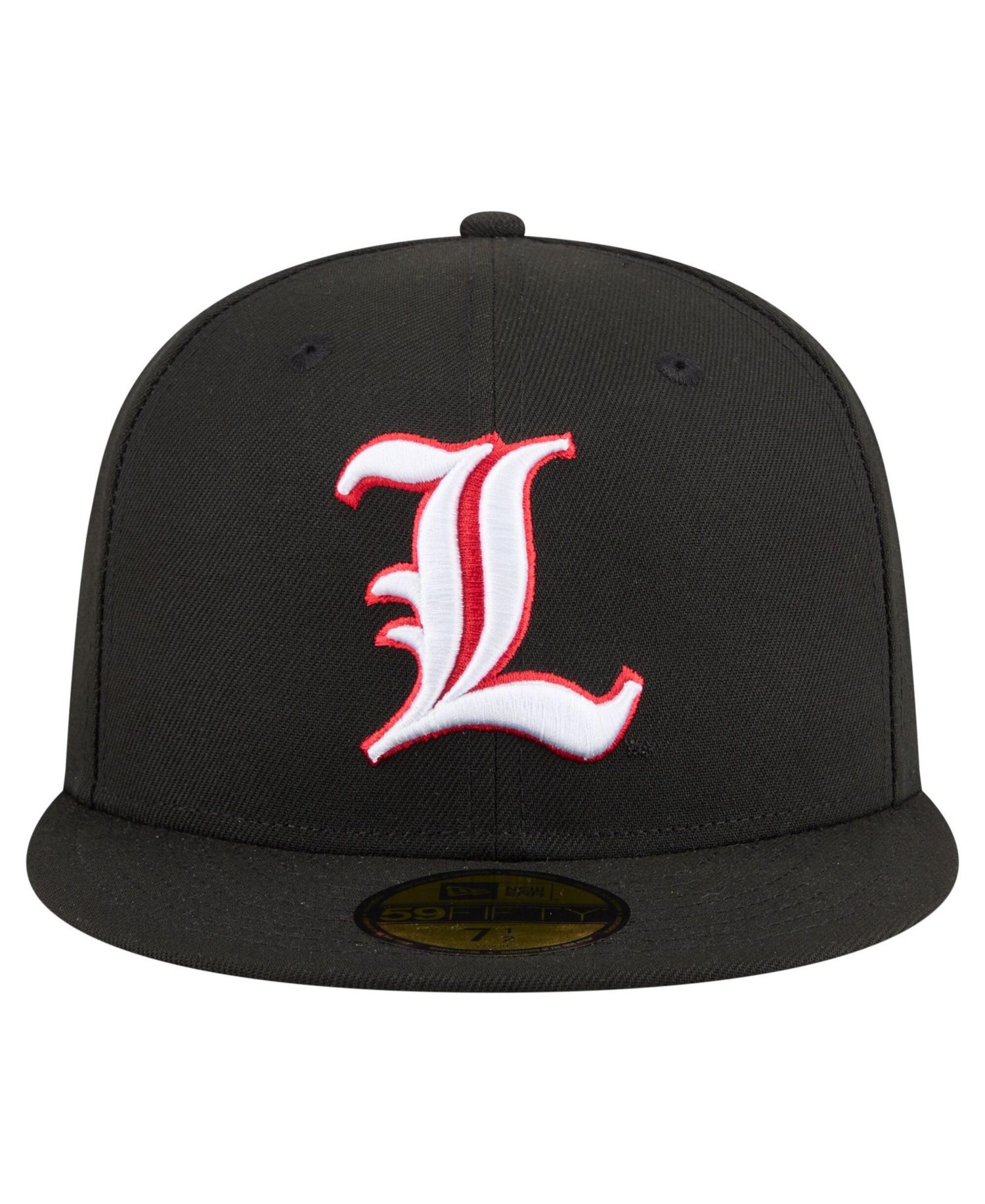 Men's Black Louisville Cardinals On-Field Baseball Fitted Hat