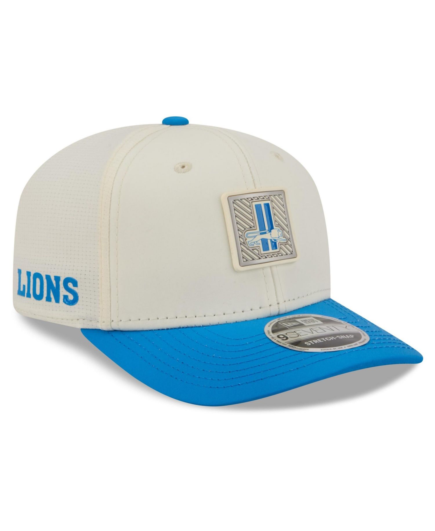 Men's Cream/Blue Detroit Lions 2026 NFL Training Camp 9SEVENTY Adjustable Hat