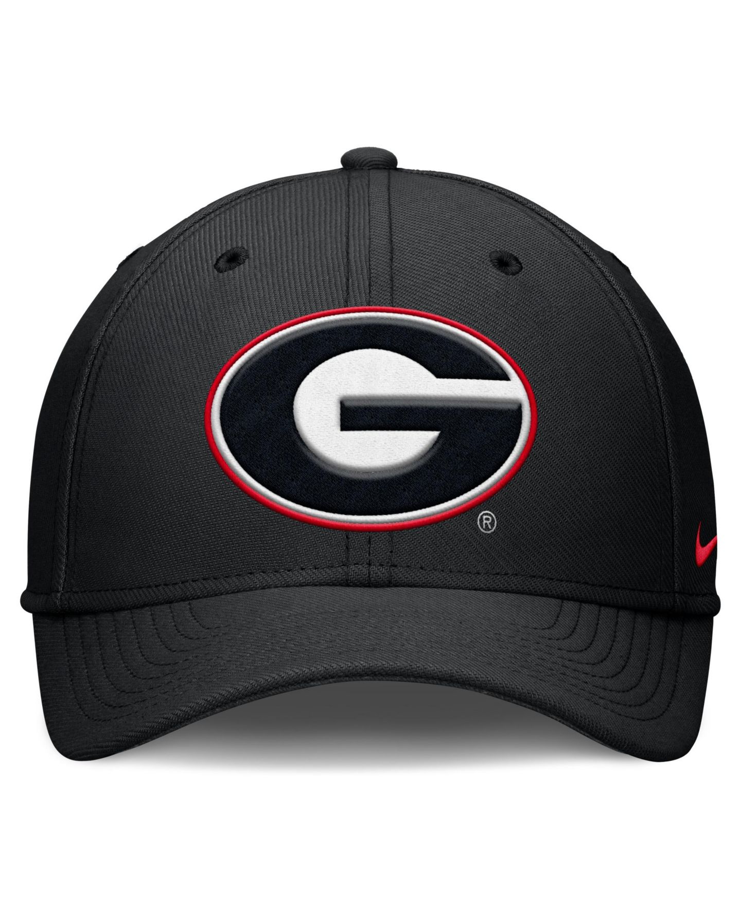 Мужская кепка Nike Georgia Bulldogs Rise Swoosh Dri-FIT Flex, Black — фото 2