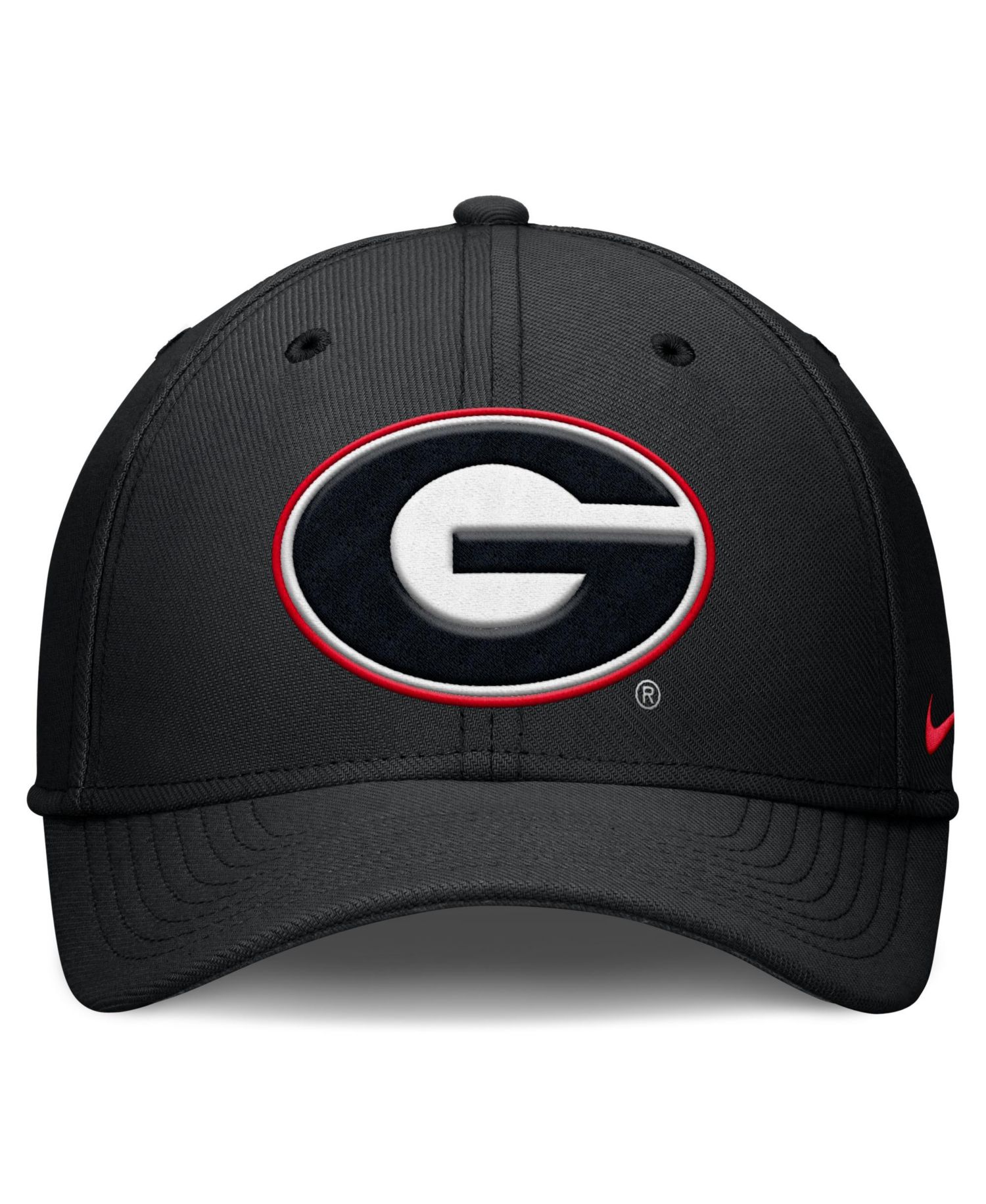 Men's Black Georgia Bulldogs Rise Swoosh Dri-FIT Flex Hat