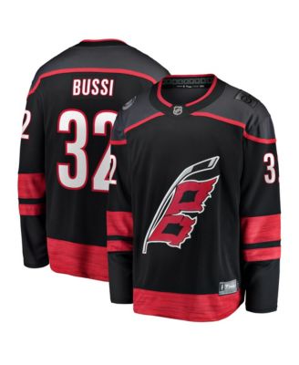 Men's Brandon Bussi Black Carolina Hurricanes Home Breakaway Jersey
