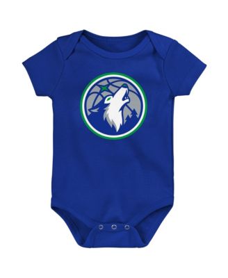 Baby Boys and Girls Blue Minnesota Timberwolves Primary Logo Bodysuit