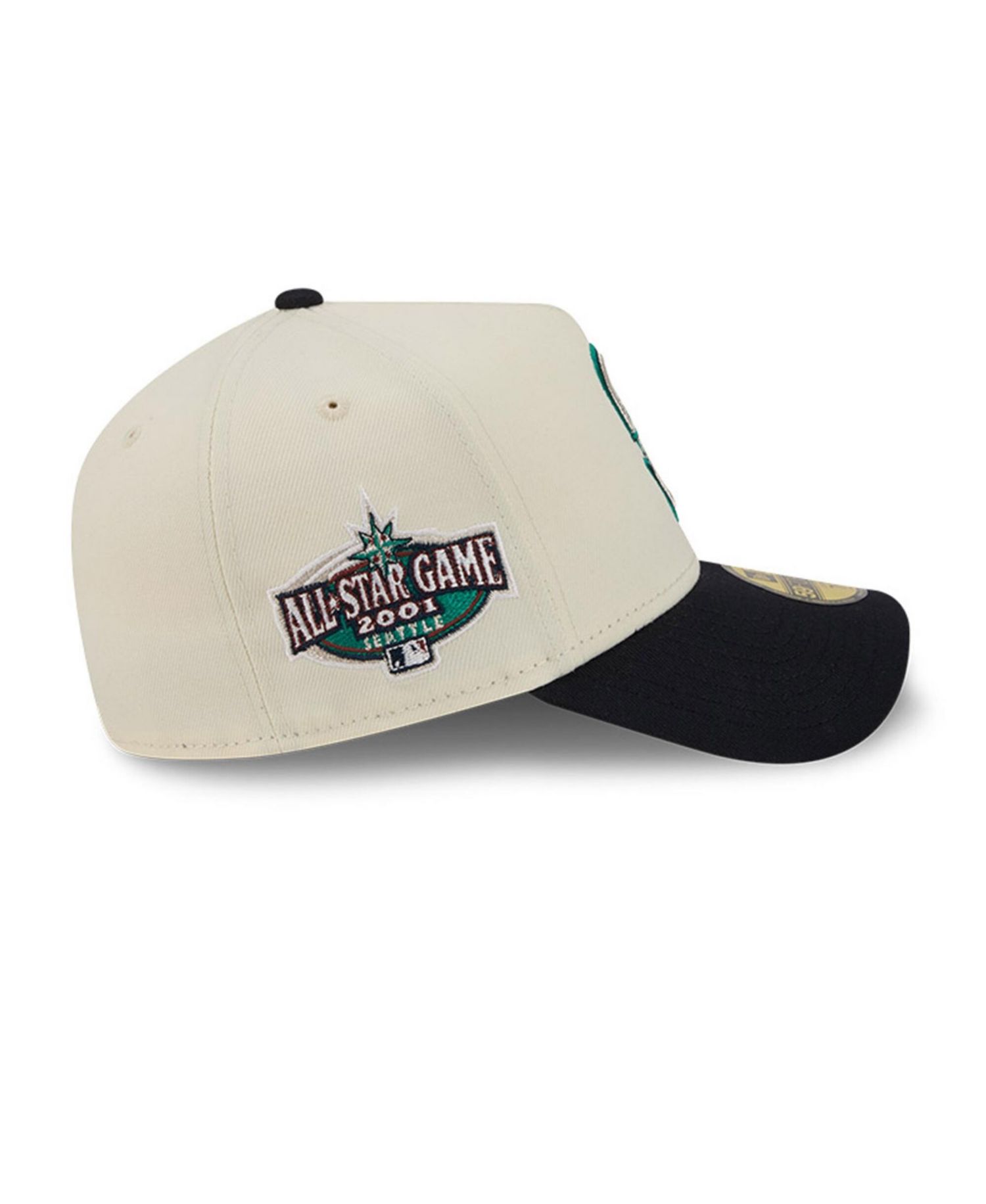 Men's Cream Seattle Mariners Chrome A-Frame 59FORTY Fitted Hat